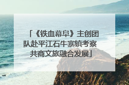 《铁血幕阜》主创团队赴平江石牛寨镇考察 共商文旅融合发展