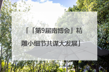 「第9届南博会」精雕小细节共谋大发展