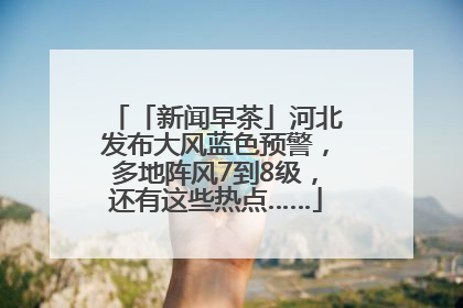 「新闻早茶」河北发布大风蓝色预警，多地阵风7到8级，还有这些热点……