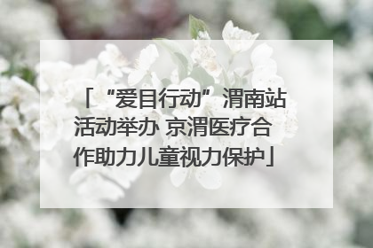 “爱目行动”渭南站活动举办 京渭医疗合作助力儿童视力保护