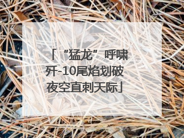 “猛龙”呼啸 歼-10尾焰划破夜空直刺天际