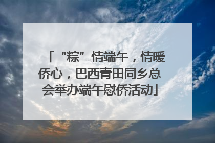 “粽”情端午，情暖侨心，巴西青田同乡总会举办端午慰侨活动
