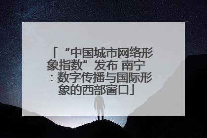 “中国城市网络形象指数”发布 南宁：数字传播与国际形象的西部窗口