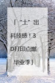 “土”出科技感！3D打印点燃毕业季