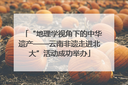 “地理学视角下的中华遗产——云南非遗走进北大”活动成功举办
