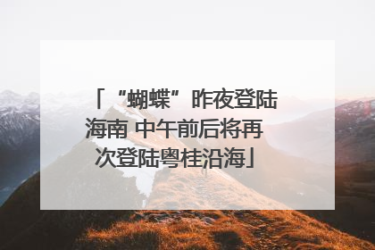 “蝴蝶”昨夜登陆海南 中午前后将再次登陆粤桂沿海