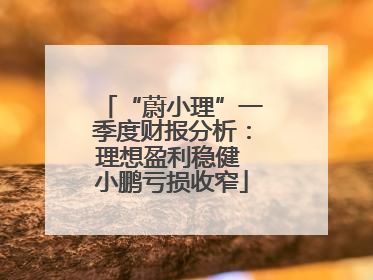 “蔚小理”一季度财报分析：理想盈利稳健 小鹏亏损收窄