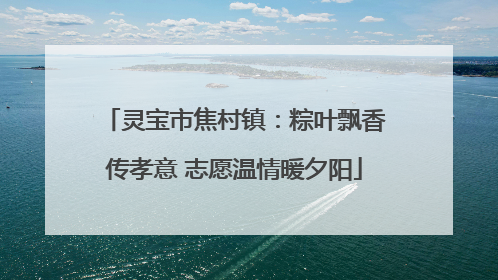 灵宝市焦村镇：粽叶飘香传孝意 志愿温情暖夕阳