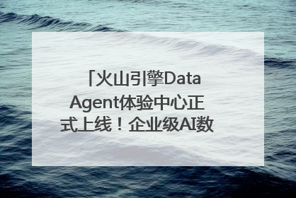 火山引擎Data Agent体验中心正式上线！企业级AI数据专家触手可及