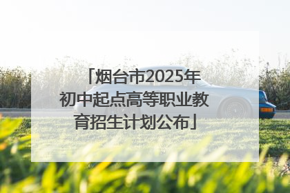 烟台市2025年初中起点高等职业教育招生计划公布