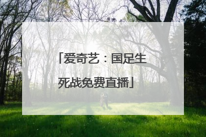 爱奇艺：国足生死战免费直播