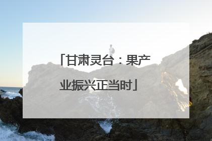 甘肃灵台：果产业振兴正当时