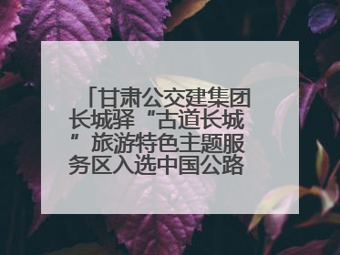 甘肃公交建集团长城驿“古道长城”旅游特色主题服务区入选中国公路学会“2025年度交通与旅游融合创新项目”