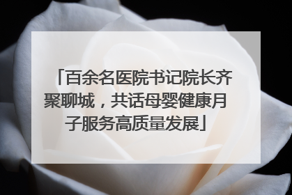 百余名医院书记院长齐聚聊城，共话母婴健康月子服务高质量发展