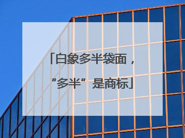 白象多半袋面，“多半”是商标
