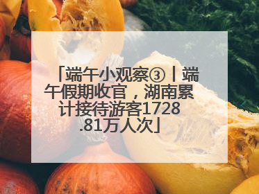 端午小观察③丨端午假期收官，湖南累计接待游客1728.81万人次