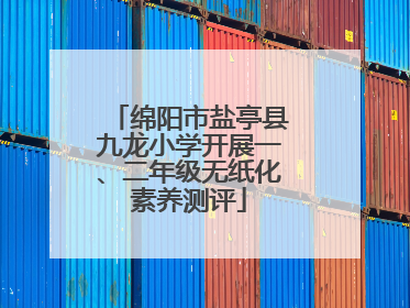 绵阳市盐亭县九龙小学开展一、二年级无纸化素养测评