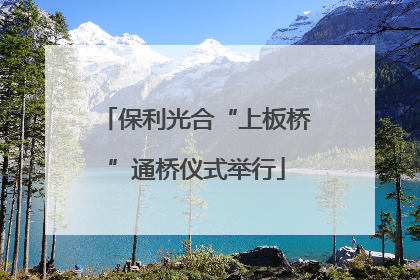 保利光合“上板桥”通桥仪式举行