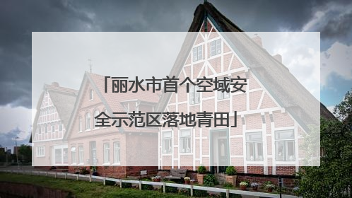 丽水市首个空域安全示范区落地青田