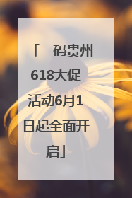 一码贵州618大促活动6月1日起全面开启