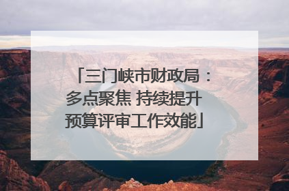 三门峡市财政局：多点聚焦 持续提升预算评审工作效能