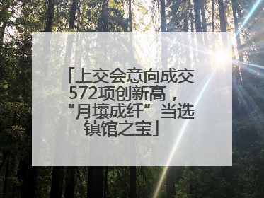 上交会意向成交572项创新高，“月壤成纤”当选镇馆之宝