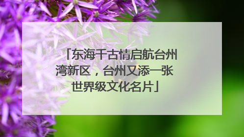 东海千古情启航台州湾新区，台州又添一张世界级文化名片