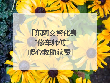 东阿交警化身“修车师傅” 暖心救助获赞