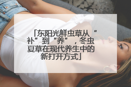 东阳光鲜虫草从“补”到“养”，冬虫夏草在现代养生中的新打开方式