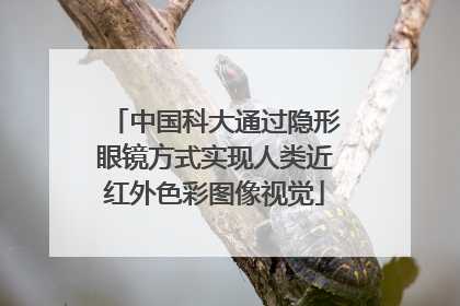 中国科大通过隐形眼镜方式实现人类近红外色彩图像视觉