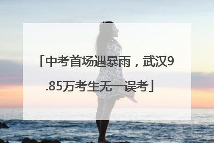 中考首场遇暴雨，武汉9.85万考生无一误考
