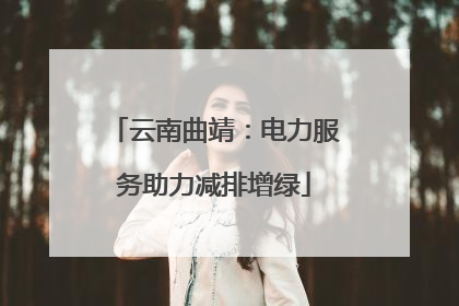 云南曲靖：电力服务助力减排增绿