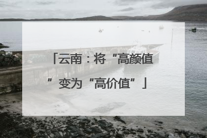 云南：将“高颜值”变为“高价值”