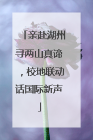亲赴湖州寻两山真谛，校地联动话国际新声