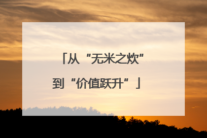 从“无米之炊”到“价值跃升”