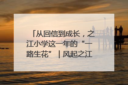 从回信到成长，之江小学这一年的“一路生花”｜风起之江 扶摇直上