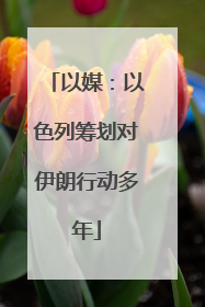 以媒：以色列筹划对伊朗行动多年