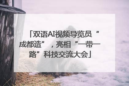 双语AI视频导览员“成都造”，亮相“一带一路”科技交流大会