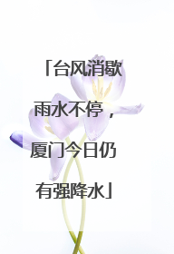 台风消歇雨水不停，厦门今日仍有强降水