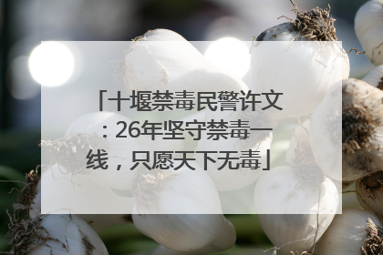 十堰禁毒民警许文：26年坚守禁毒一线，只愿天下无毒