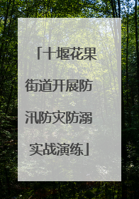 十堰花果街道开展防汛防灾防溺实战演练