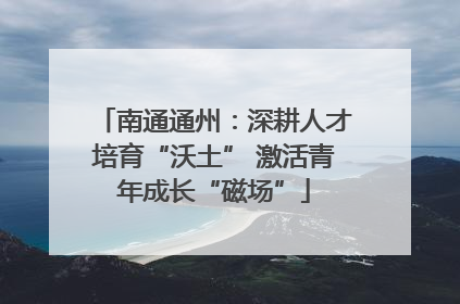 南通通州：深耕人才培育“沃土” 激活青年成长“磁场”