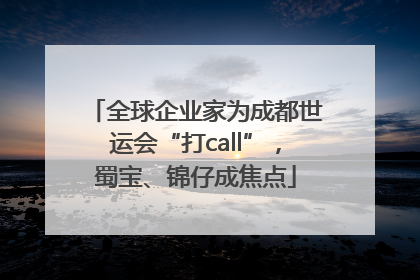 全球企业家为成都世运会“打call”，蜀宝、锦仔成焦点