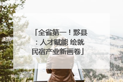 全省第一！黟县：人才赋能 绘就民宿产业新画卷
