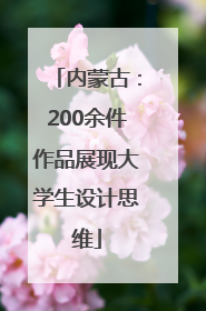 内蒙古：200余件作品展现大学生设计思维