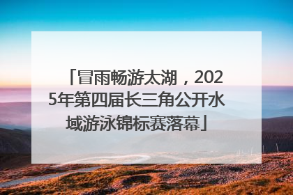 冒雨畅游太湖，2025年第四届长三角公开水域游泳锦标赛落幕