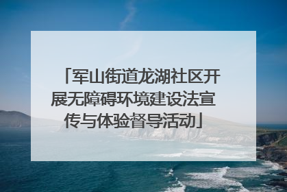 军山街道龙湖社区开展无障碍环境建设法宣传与体验督导活动