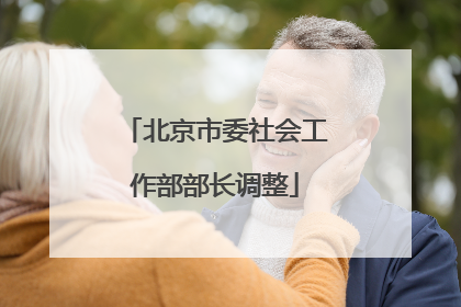 北京市委社会工作部部长调整