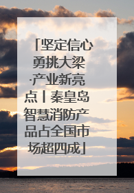 坚定信心 勇挑大梁·产业新亮点丨秦皇岛智慧消防产品占全国市场超四成