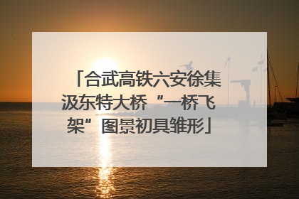 合武高铁六安徐集汲东特大桥“一桥飞架”图景初具雏形